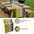 thumbnail image 5 of Yellow Gray Ombre Table Runner - 120 Inch Long, Kitchen Dining Table Runner Dresser Scarves, Vintage Country Wooden Farmhouse Decor for Coffee Tables Wedding Party Banquet, 5 of 8