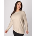 thumbnail image 3 of Hanes Just My Size EcoSmart Women's Fleece Sweatshirt, V-Notch (Plus ) Champagne Frost 1X, 3 of 5