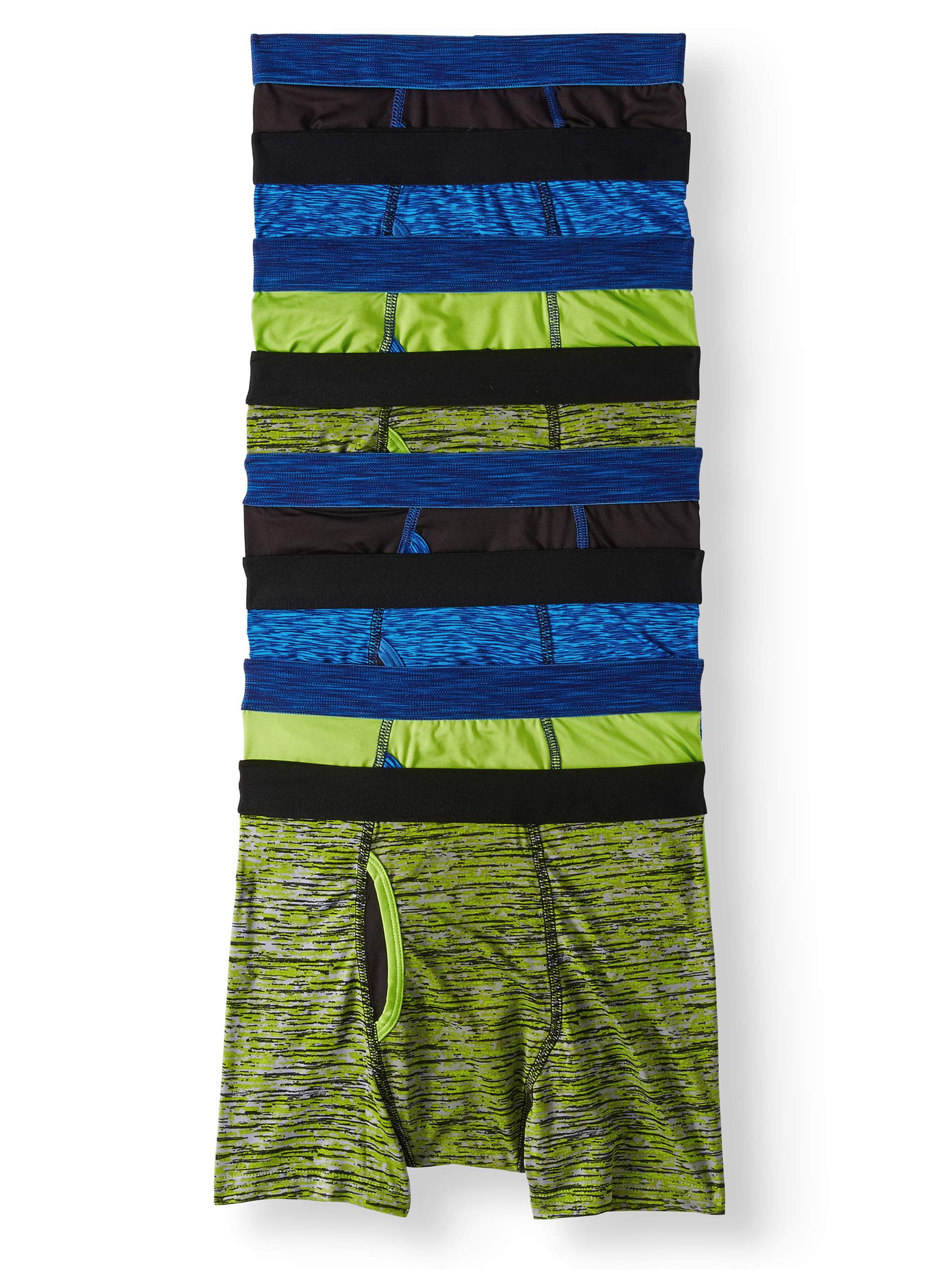 Athletic Works Boys Underwear, 8 Pack Space Dye Boxer Brief (Big Boys