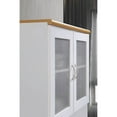 thumbnail image 5 of Hodedah Kitchen Cabinet with Top and Bottom Enclosed Cabinet Space in Beige Wood, 5 of 5