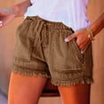 thumbnail image 4 of Cathalem Women's Denim Shorts Stretchy Women Stretchy Jeans Shorts Casual Denim Shorts(Green,XXL), 4 of 5