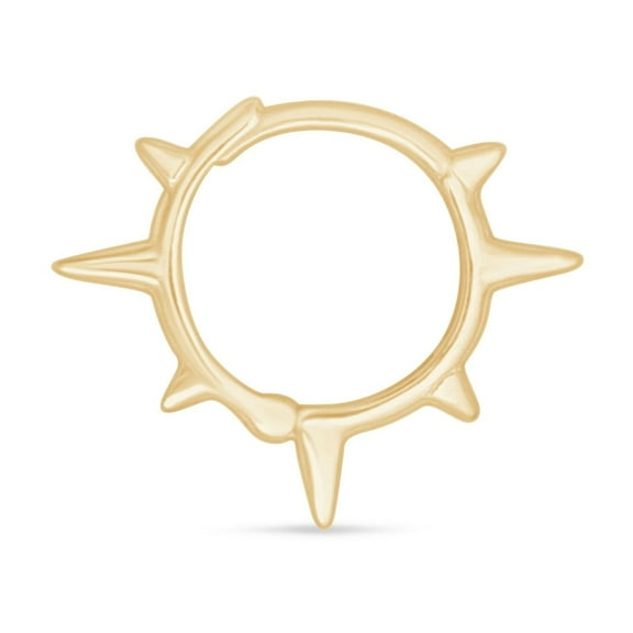 Spike Hoop Earring for Women Men in 14K Solid Gold Cartilage Hoop Earring Helix Piercing Jewelry Single Small Earring for Upper Ear