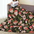 thumbnail image 6 of Sikiie Edgehog and Mushrooms Ultra-Soft Micro flannel Blanket Luxury All Seasons Warm Blanket for Bedding Sofa and Travel (4 sizes)-80"x60", 6 of 7