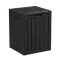 thumbnail image 3 of 28 Gallon Resin Deck Box, Lockable Patio Outdoor Storage Box for Furniture, Garden Tools and Tools Storage, Waterproof Outside Storage Boxes, 3 of 7