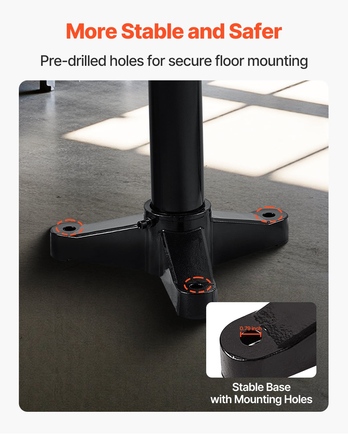 VEVOR Bench Grinder Stand, Heavy-Duty Bench Grinder and Vise Floor Pedestal with 10.6" x 10.6" Mounting Plate, Pre-Cut Mounting Slots & Water Pot, Compatible with Most Bench Grinders