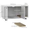 thumbnail image 3 of PawHut Cat Litter Box Enclosure for Indoor with Scratching Pad White, 3 of 10