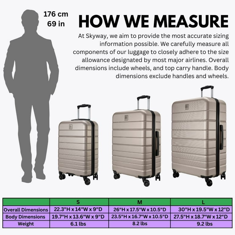Skyway Luggage Epic 2.0 20 Hardside 8 Wheel Carry On Spinner Adult
