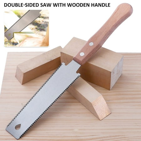 

widshovx 12.2 Inch Hand Saw SK5 Steel Pull Saw Double Edge Flush Cut Saw with 3 Side Grinding Teeth Handheld Trim Saw Wood Cutting Tool for Garden Pruning Woodworking