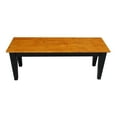 thumbnail image 6 of International Concepts Shaker Dining Bench in Black and Soft Cherry, 6 of 6