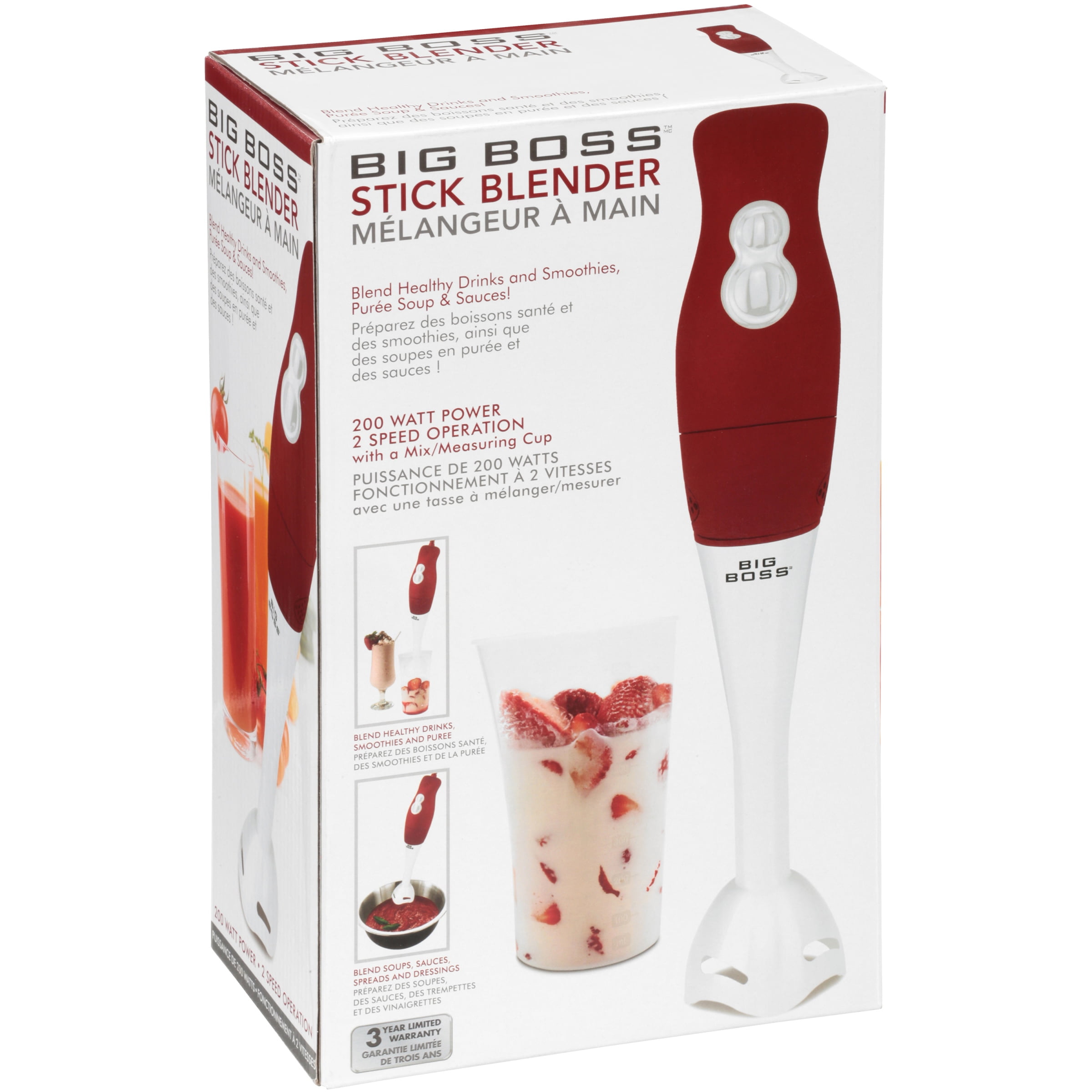 Versatile stick blender MINIPRO red / white