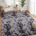 thumbnail image 4 of Memoryfield 6' x 9' Area Rug, Tie-Dye Plush Non-Skid Rug, for Bedroom Living Room Nursery, Dark Gray, 4 of 9