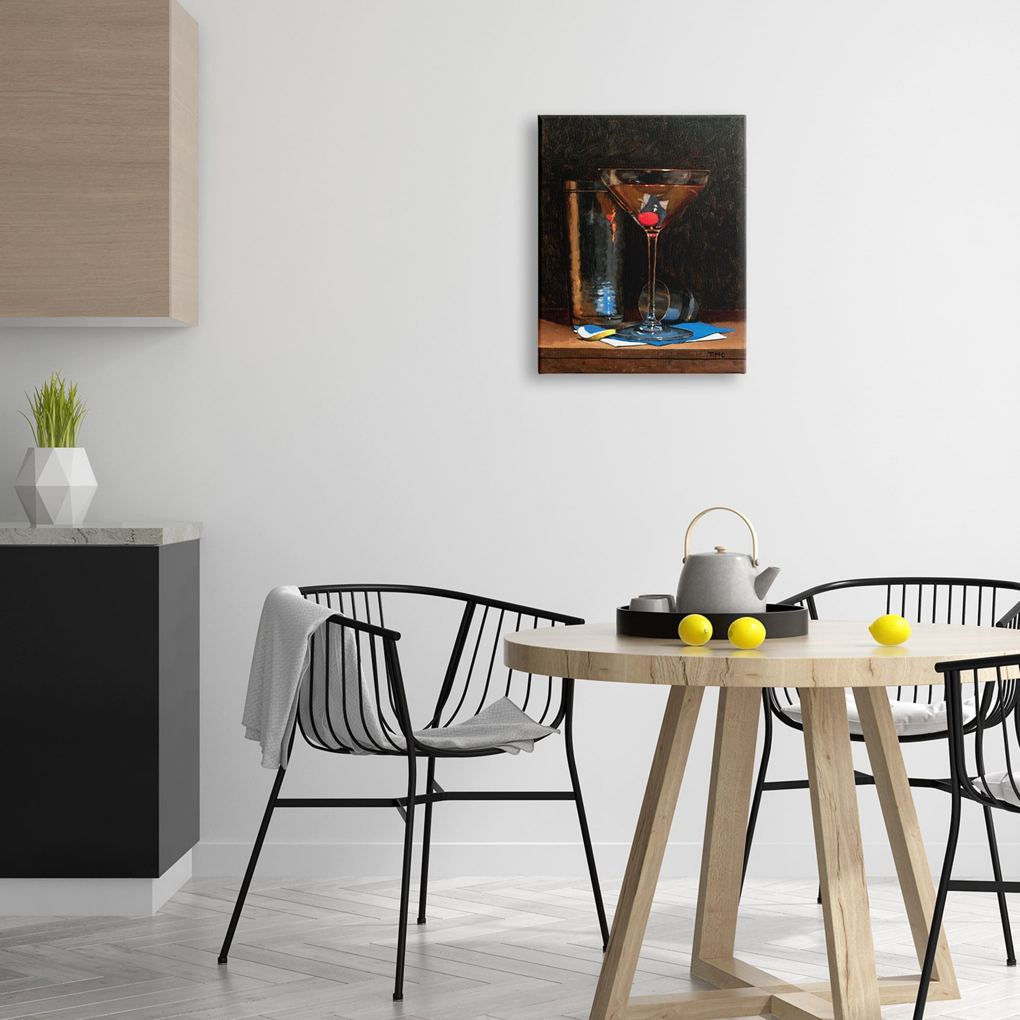 Stupell Industries Martini Glass Drink Mixer Detailed Still Life Paintings Gallery-Wrapped Canvas Print Wall Art, 16x20, by Todd M. Casey
