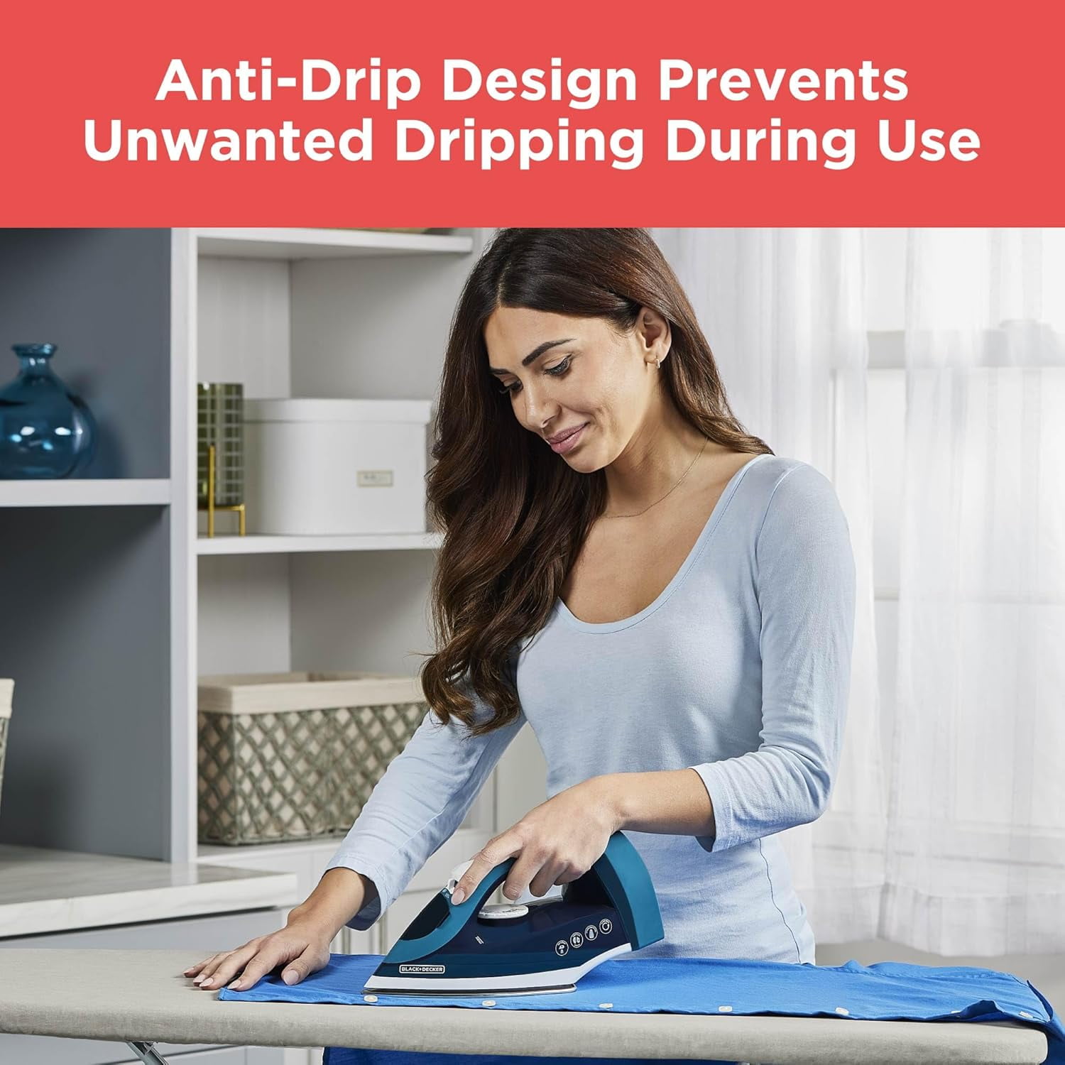 BLACK+DECKER Steam Iron for Clothes, Automatic Cord Reel, Vertical Steaming, 250ml Easy Fill Water Tank, Spray Mist, Anti-Drip, Auto Clean System, 1200W