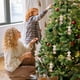 thumbnail image 5 of Seyotauo 4 Pcs Christmas Candy Ball Glass Ornament Striped Peppermint Hanging Ornament Set 6.29 Inch Candy Balls Xmas Hanging Ornaments for Christmas Tree Party Holiday Indoor Decor, 5 of 6