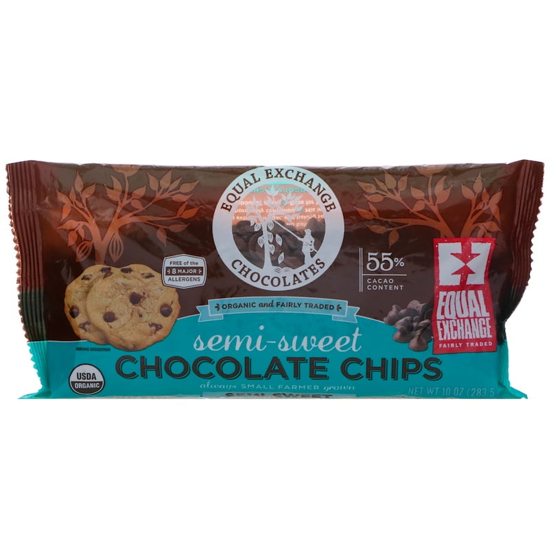 Equal Exchange, Organic, Chocolate Chips, Semi-Sweet, 55% Cacao, 10 oz