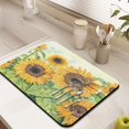 thumbnail image 3 of Washable Rubber Sunflower Cute Floral Dish Drying Mats for Kitchen Counter Home Large Coffee Bar Pad Accessories and Decor for Utensils Stemware 18''x24'', 3 of 7