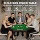 thumbnail image 2 of Yeshouse mesa de póker plegable para 8 jugadores, portátil y octogonal, con rieles acolchados y portavasos de acero inoxidable, ideal para blackjack, Texas Hold'em, juegos familiares y clubes, 2 of 8
