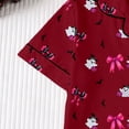 thumbnail image 5 of Elegyee 2 Piece Halloween Pajamas Toddler Girls Short Sleeve Top Shorts Sleepwear Pjs, Size 3-4, 5 of 8