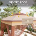 thumbnail image 6 of Wangbujianwang 11" x 11" Pop Up Canopy with Removable Zipper Netting, Instant Outdoor Gazebo Shelter for Backyard, Garden, and Events, Includes Carry Bag, Khaki, 6 of 11