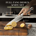 thumbnail image 2 of Astercook 16-Piece Kitchen Knife Set with Dual Built-in Sharpener, Full Tang Design Knives Set with Ergonomic Steel Handles, Razor Sharp & Rust-Resistant Knife Block Sets, Midnight Black, 2 of 9