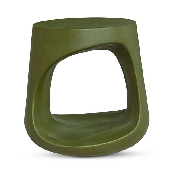 Moe's Home Collection Rothko Outdoor Stool Green Stone Side Tables