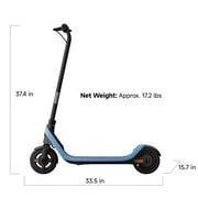Segway C2 Lite Kids Electric Scooter, 9.9 mph Max Speed, 5.9 Miles Max Range, Ages 6-10, Blue