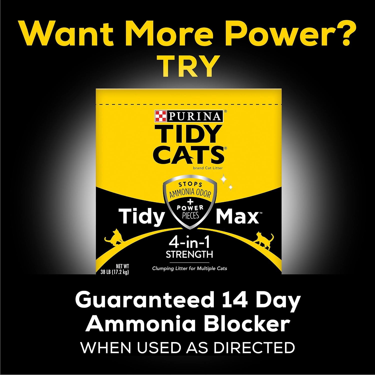 (2 pack) Purina Tidy Cats 4-In-1 Strength Clumping Cat Litter, Floral Scent, 20 lb Jug