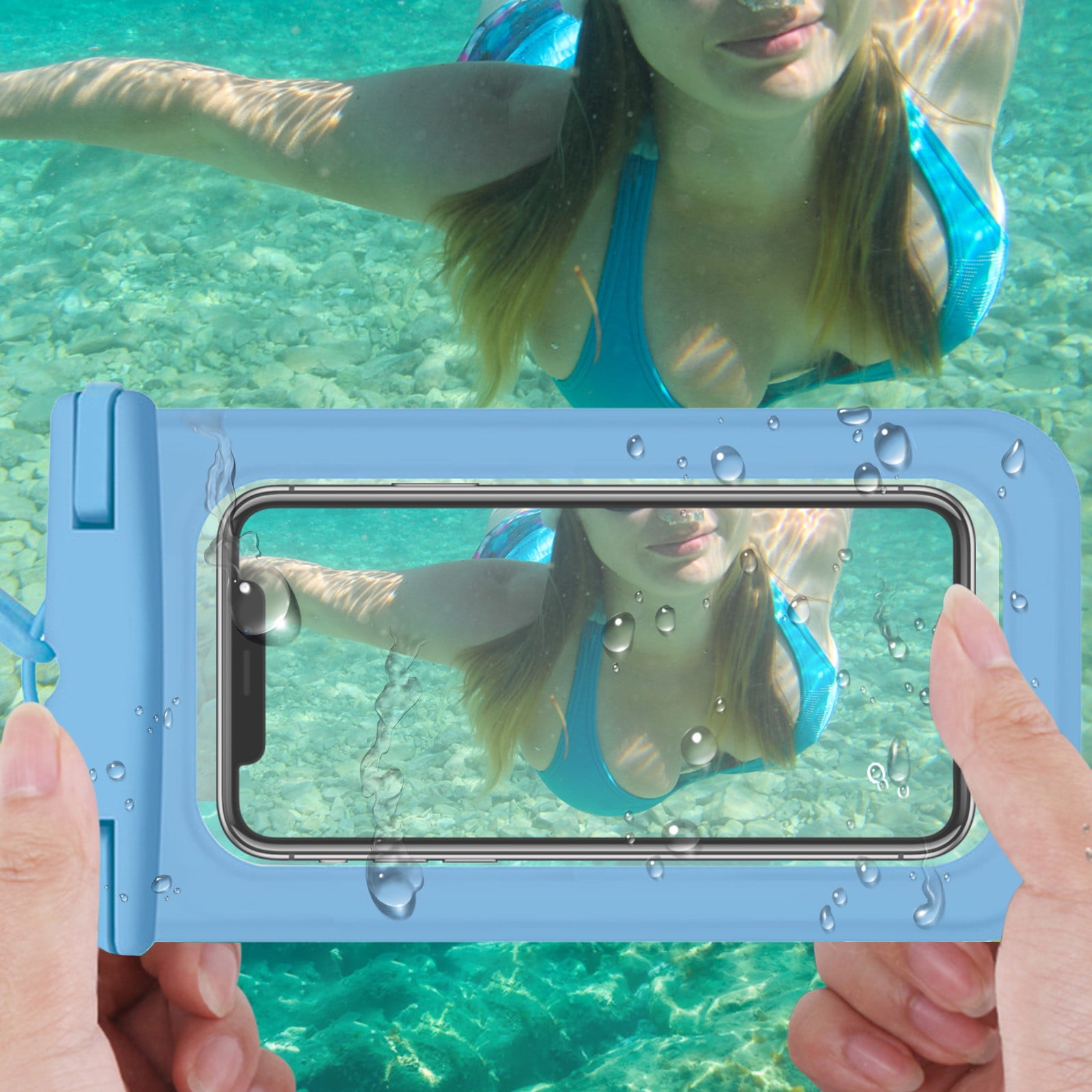 BTJX Waterproof Cell Phone Pouch Dry Bag Case With Neck Lanyard Underwater Universal Clear