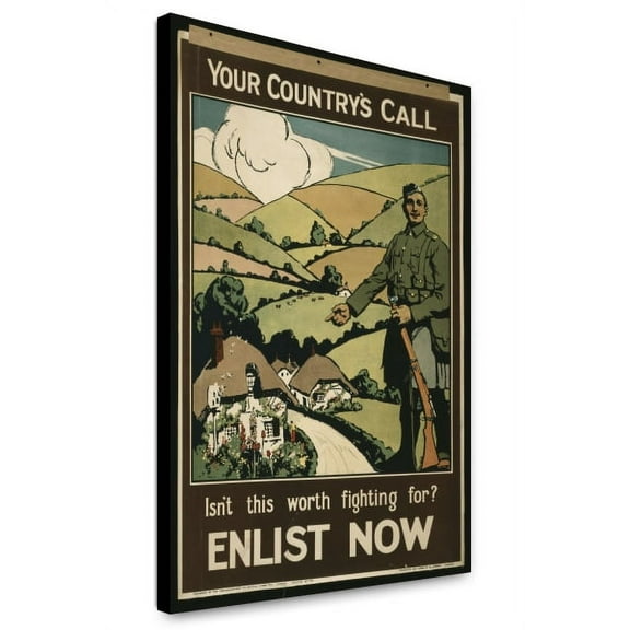 Canvas Print: Your Country's Call. Isn't This Worth Fighting For? Enlist Now, 1915