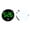 Silver Green Light, variant on Round Illuminant Car Clock With Touch Feature For Easy Use In Vehicle Interior