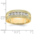thumbnail image 6 of Solid 14K Yellow Gold Lab Grown Diamond VS/SI GH, Polish & Satin Mens Ring - Ring Size 10.0, 6 of 8
