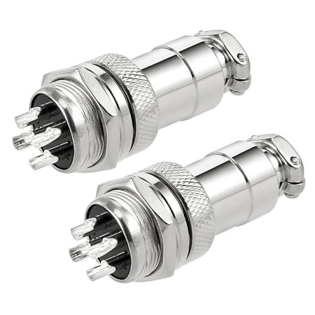 - 2pcs Aviation Connector 16mm 4P 5A 125V GX16-4 Waterproof Male Wire Panel Power