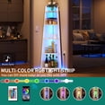 thumbnail image 5 of Dextrus 70.9"Corner Shelf with Led Light, 5 Tier Corner Bookcase & Bookshelf, White Open Display Shelving, Storage Rack Ladder Wood Shelf for Living Room, Home Office, 5 of 10