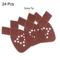 thumbnail image 3 of Unique Bargains 24 Packs 320 Grits 12 Holes Hook & Loop Sandpapers Triangular Sanding Pads Sheets with Extra Tips, 3 of 6