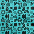 thumbnail image 1 of oneOone Tissu Georgette Viscose Bleu Turquoise Abstrait pour Robe Tissu Imprimé au Mètre 42 Pouces de Large, 1 of 4