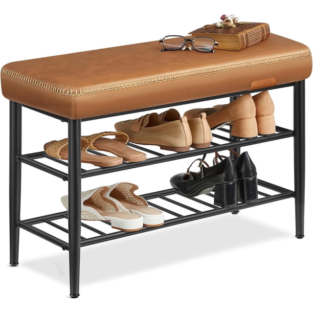 Banco Zapatero, Banco de Almacenaje de Entrada, Carga 135 kg, 30 x 80 x 50 cm, Verde Bosque MLSB054CH01