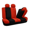 thumbnail image 4 of FH Group Light & Breezy Seat Covers for Auto, 3 Row 8 Seater Full Covers with Steering/Belt Pad Cover, Red and Black, 4 of 6