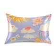 thumbnail image 7 of Yayeee Pillowcase Standard Size Set of 2 Satin Wrinkle Resistant Pillow Case, Purple Clouds, 7 of 7