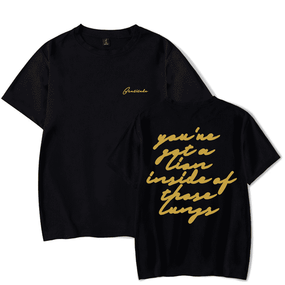 Brandon Lake Merch Gratitude Lyric T-Shirt Men/Women Streetwear T-Shirt Shirt Short Sleeve