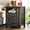 Black, variant on VGBYUJ Farmhouse Nightstand with Charging Station & USB Ports, Bedside Table with 2 Drawers, Wood Nightstand for Bedroom, Living Room, White & Brown