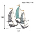 thumbnail image 4 of Joveco Metal Sailboat Wall Decor, 3D Nautical Ship Wall Sculptures,Handmade Coastal Beach Sailboat Wall Art Decor School Home Hotel Living Room Bedroom, 4 of 7