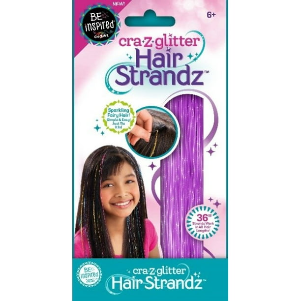 Cra-Z-Art Be Inspired Cra-Z-Glitter Hair Strandz, 36 Cra-Z-Art Be Inspired Cra-Z-Glitter Hair Strandz, 36