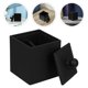 thumbnail image 2 of EeaseMX Caja para guardar hisopos de algodón con tapa, organizador de palillos de dientes, estuche para cosméticos de algodón para uso diario en el hogar (negro), 2 of 8