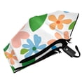 thumbnail image 6 of FORMRS Travel Umbrella Folding Auto Open Close Windproof Rain UV Protection, Retro Blue Floral, 6 of 8