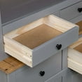 thumbnail image 5 of vidaXL Highboard Grey 93x40.5x180 cm Solid Pine Panama Range, 5 of 5