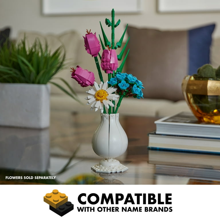 Brickcraft Bricktanicals 3-in-1 Buildable Vase 70-Piece Floral