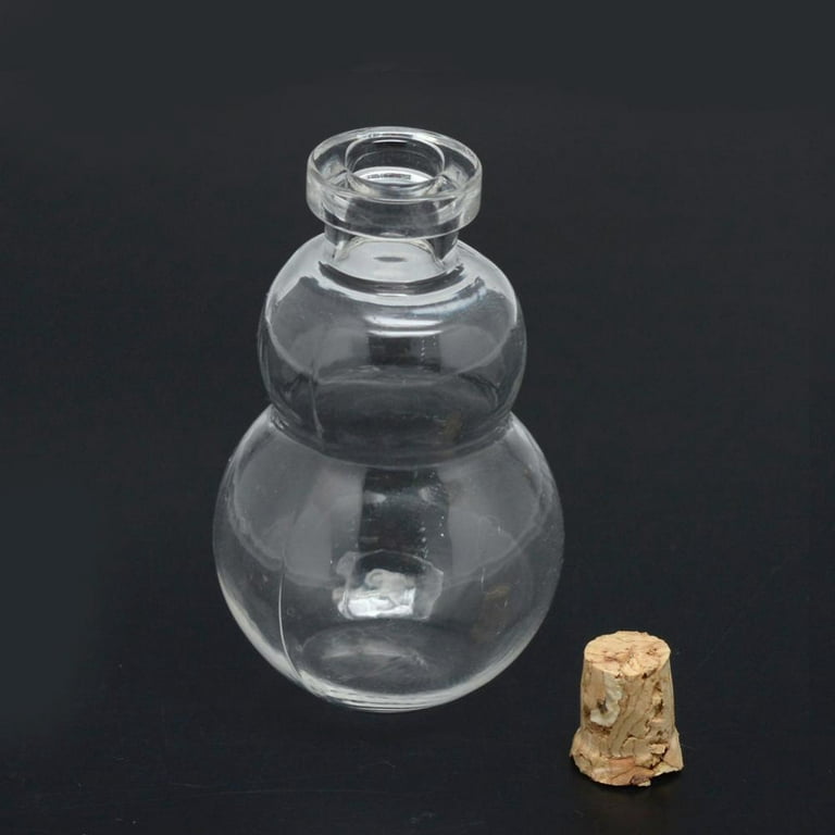 Glass Bead Containers, Glass Wishing Bottle, Cork 10mm