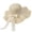 A-Beige, variant on Summer Sun Beach Hats for Women, Wide Brim Straw Hats with Ruffled Bowknot, Khaki, Foldable Woven Sun Hat UV Protection on Clearence