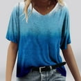 thumbnail image 2 of Giftesty Womens Blouses and Tops Clearance Women's Fashion Printing Casual V-Neck Short Sleeve Loose T-shirt Tops, 2 of 4