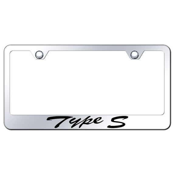 Acura Type-S Laser Etched Script Stainless Steel License Plate Frame (Chrome)
